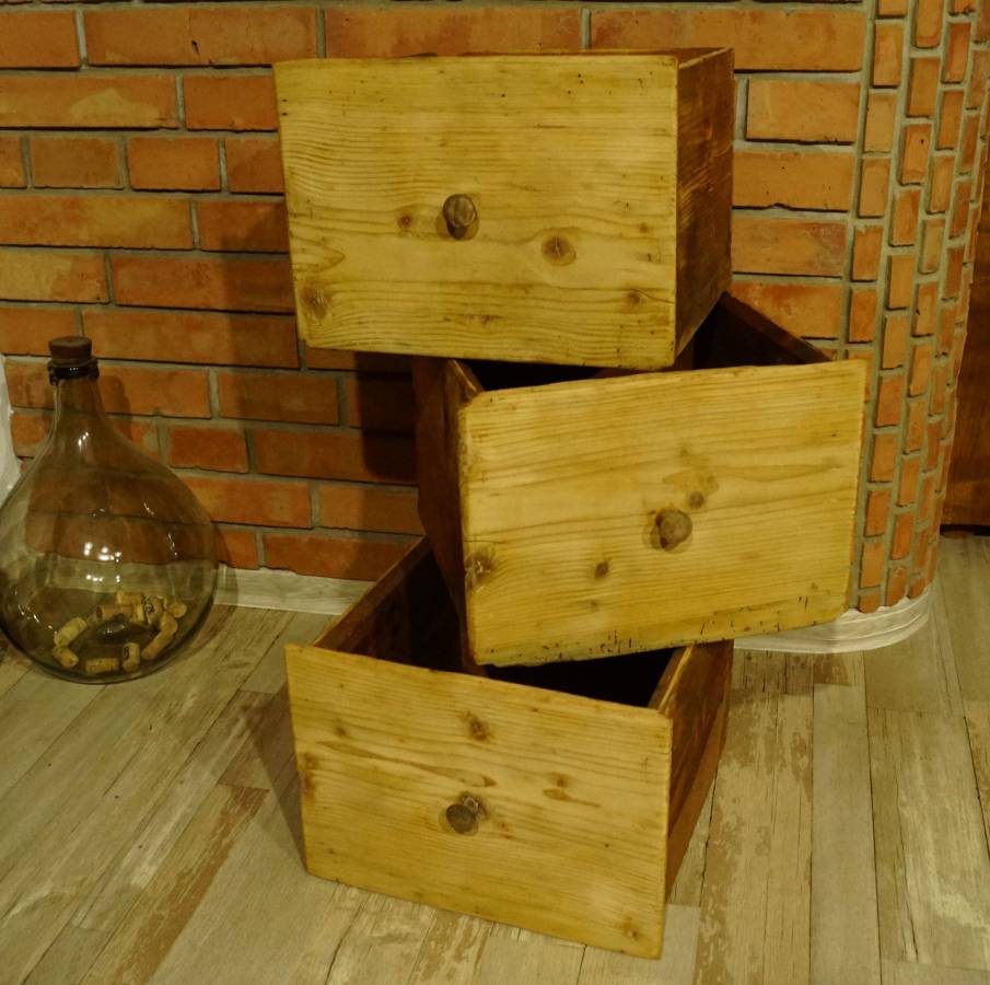 3 šuplíky z vařonky
