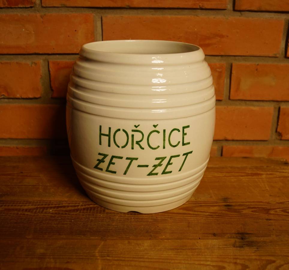 Porcelánový soudek Hořčice