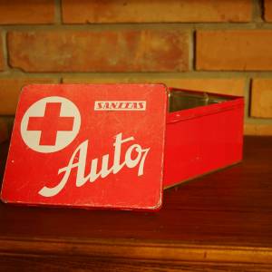 Retro plechovka Sanitas