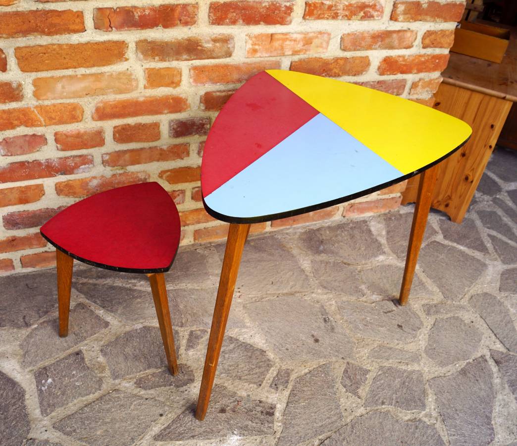 Konferenční retro stolek Brusel 58 Trsátko + židle