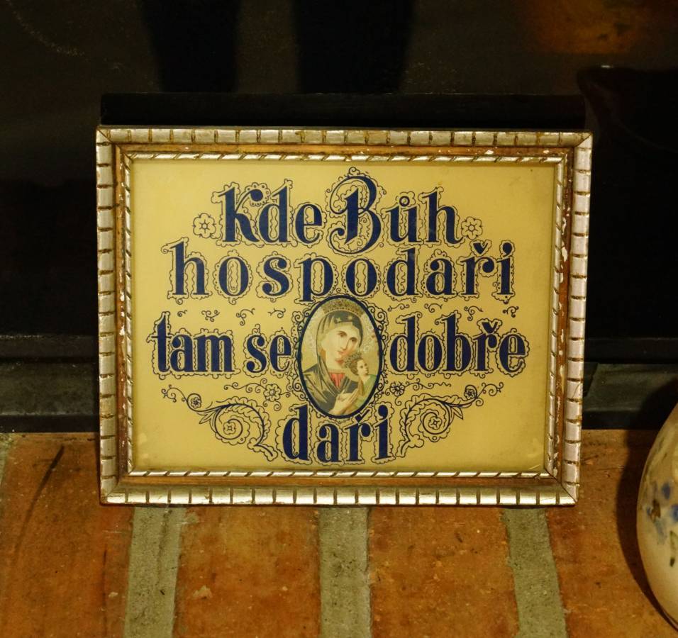 Starožitný obrázek s madonou