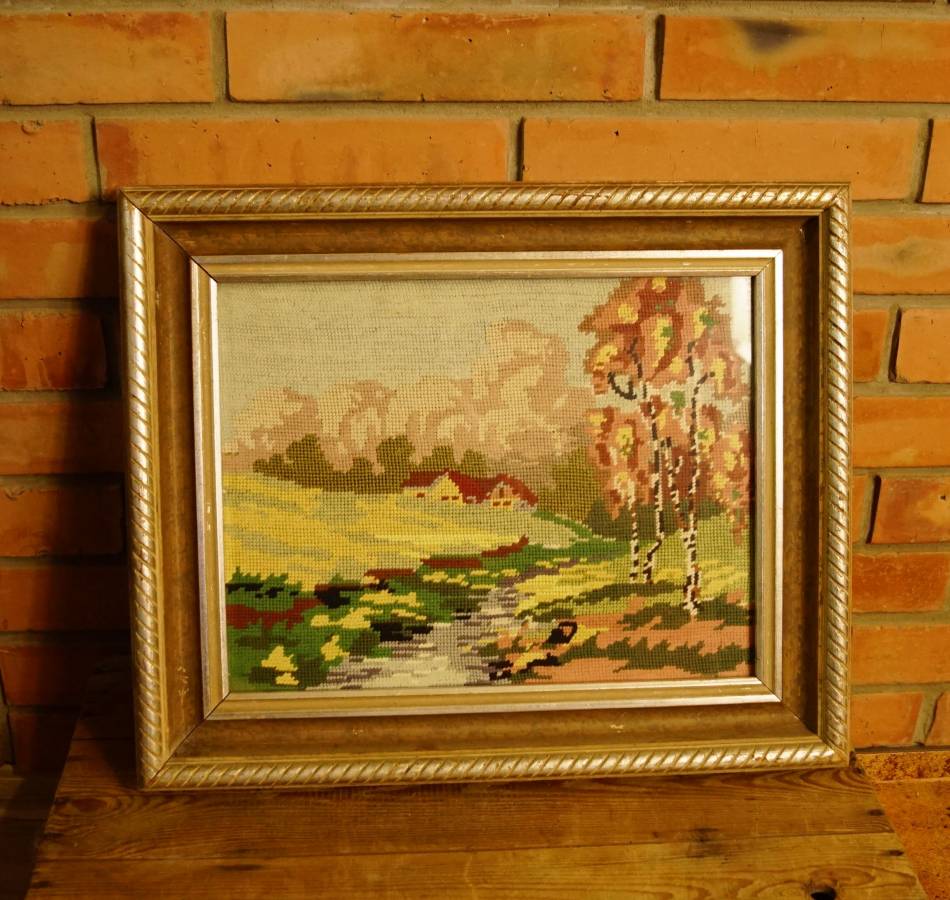 Vyšívaný obraz - krajina