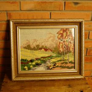 Vyšívaný obraz - krajina