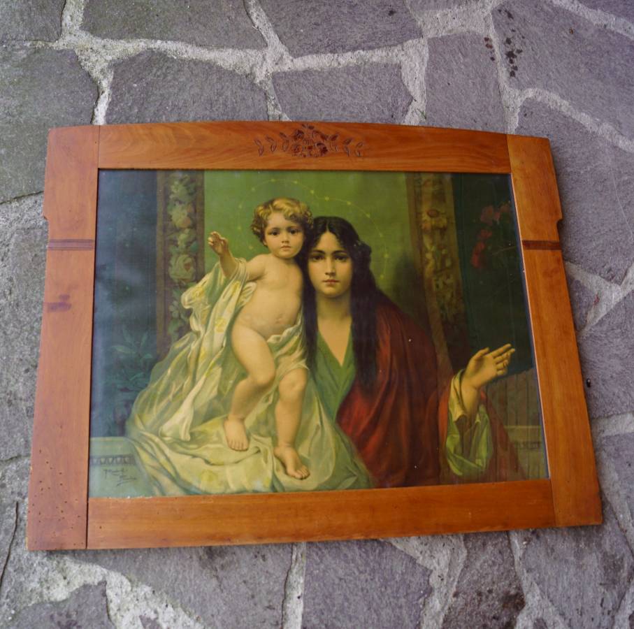 Dřevěný rám s obrazem / 161.