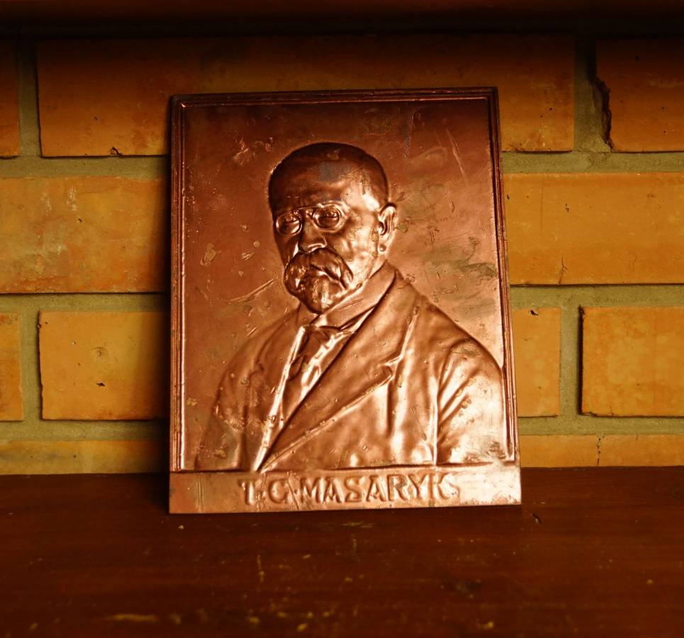 Měděná plaketa MASARYK