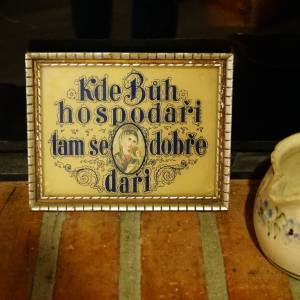 Starožitný obrázek s madonou