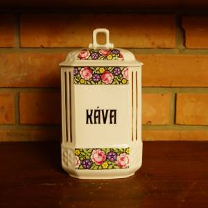 Porcelánová dóza na kávu