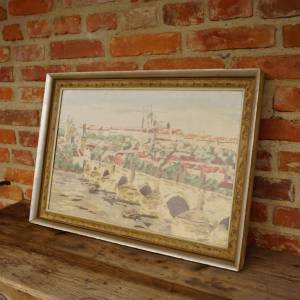 Vyšívaný obraz - Praha