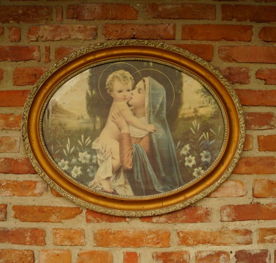 Starý elipsovitý rám - obraz