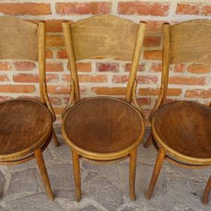 3 židle Thonet