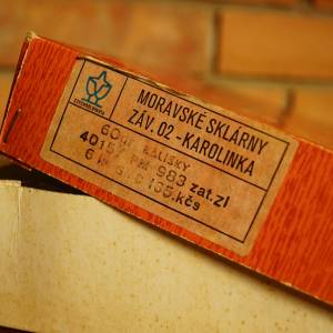 6 x broušené číše - orig. balení