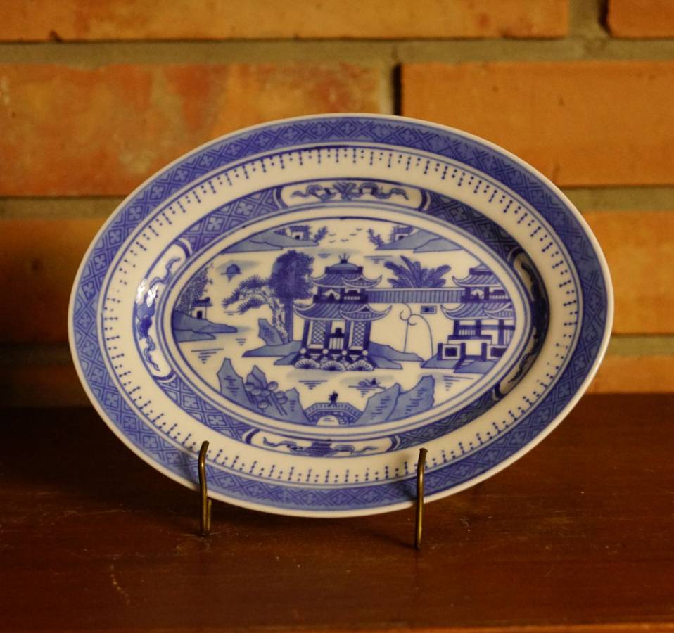 Čínský porcelán - oválný talířek