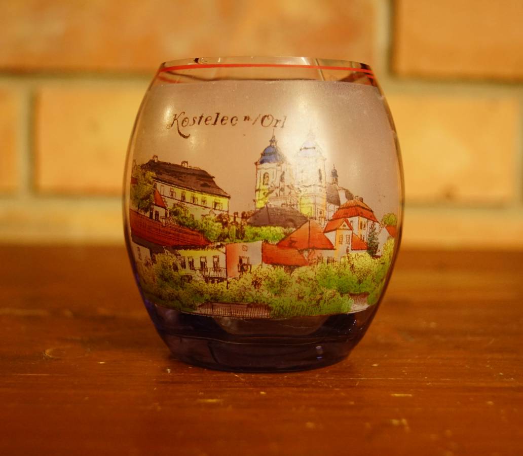 Buclatá sklenička Kostelec nad Orlicí
