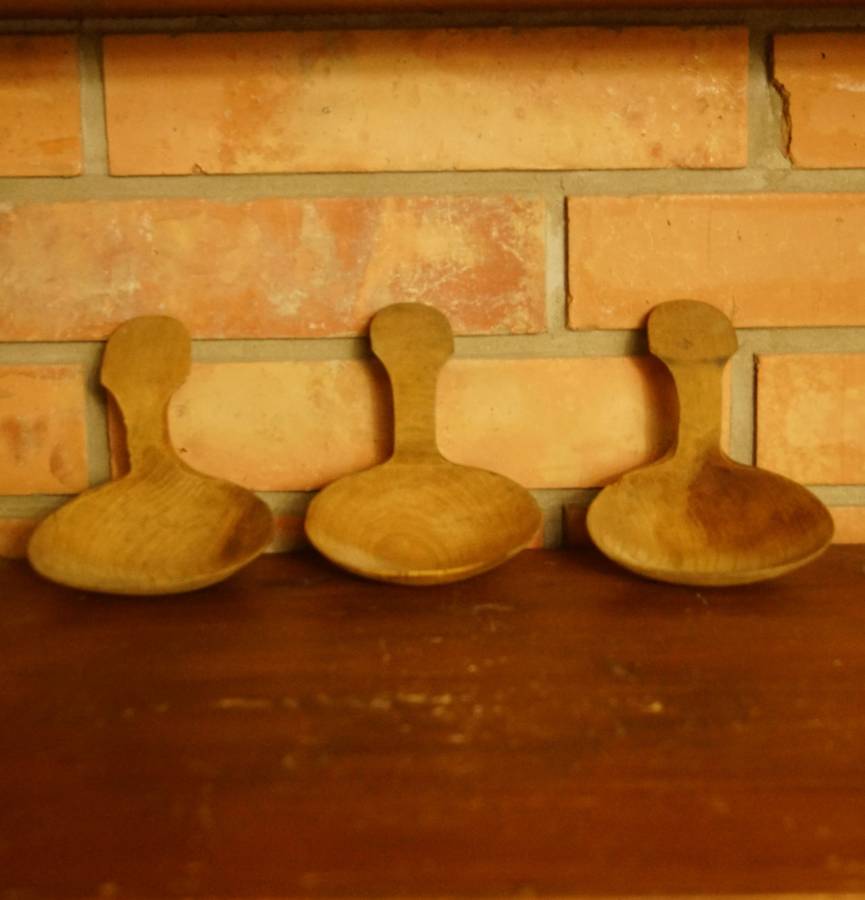 3 dřevěné lžíce