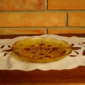 Skleněný medový talířek/miska