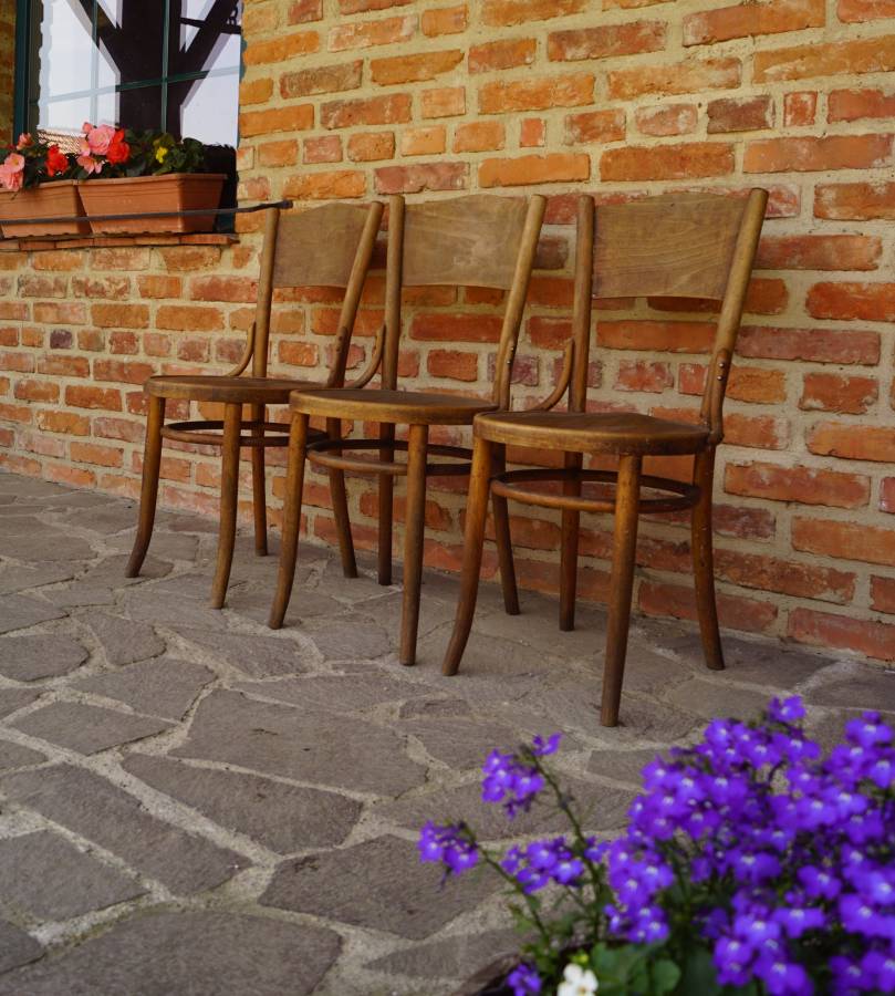 3 židle Thonet