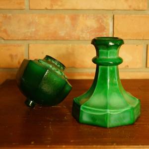 Zelená malachitová lampa - torzo